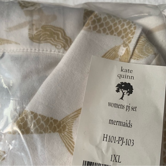 Kate Quinn Women’s Organic Cotton Mermaid Pajamas Size 1XL - Picture 3 of 6